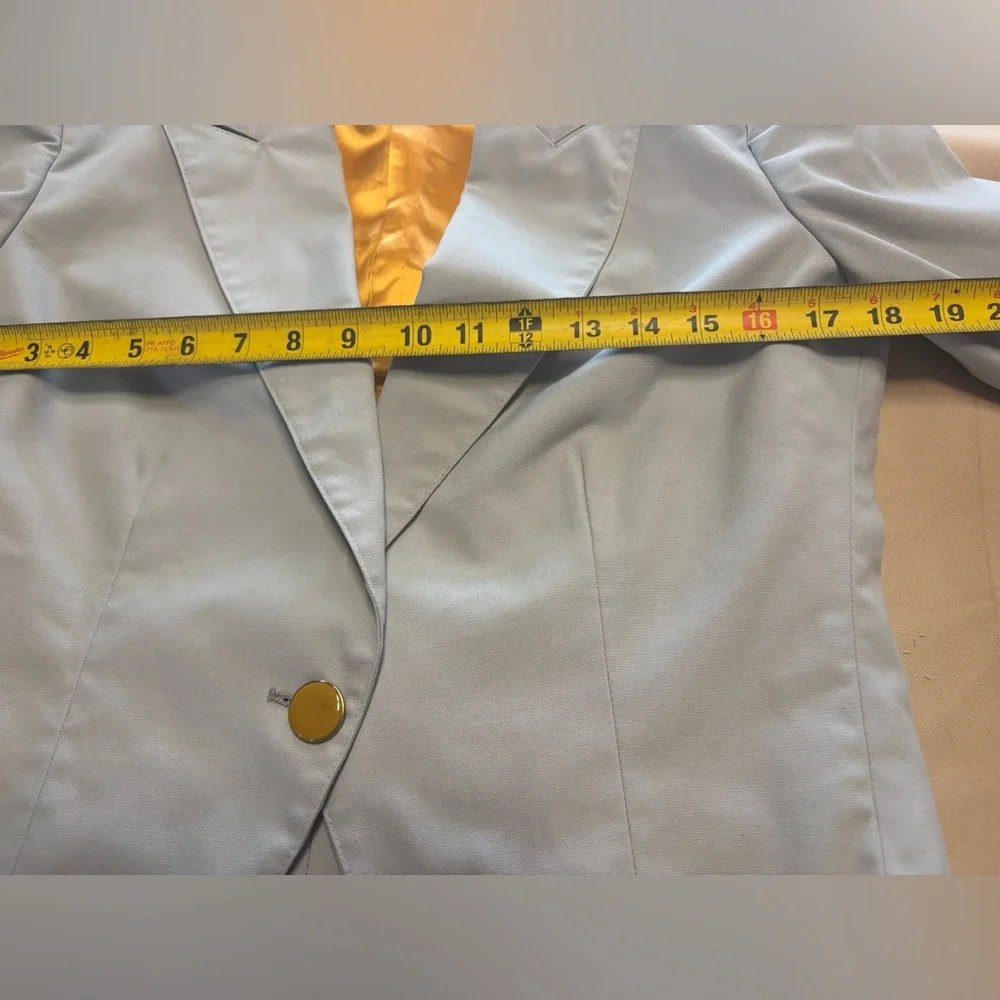 Vintage Northwest Airlines Stewardess Jacket‎ Sz 6R Disney Gray Gold